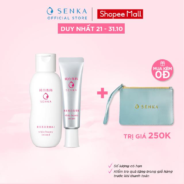 Bộ đôi Lotion và Serum dưỡng trắng Senka (200ml + 35g)