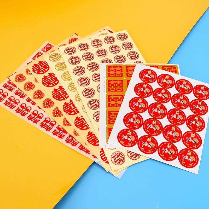 SONG HỶ DÁN TRANG TRÍ ĐÁM CƯỚI DÁN TRÁI CÂY, VẬT DỤNG NGÀY CƯỚI