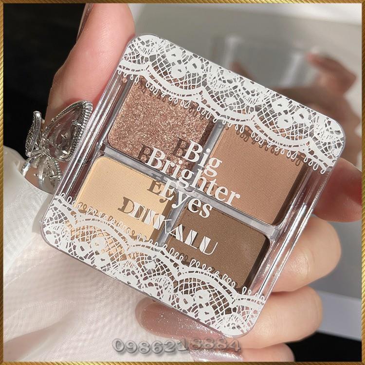 Bảng phấn mắt 4 ô tiểu thư ren Dikalu Big Brighter Eyes trang điểm mắt BBD4 | BigBuy360 - bigbuy360.vn