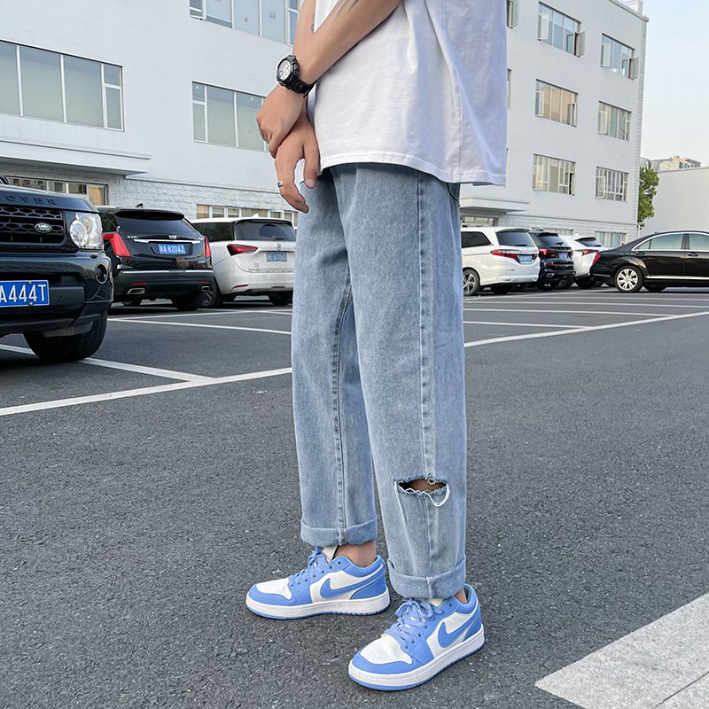 Quần baggy ống rộng nam nữ rách phong cách hiphop , vải cao cấp không co dãn | BigBuy360 - bigbuy360.vn