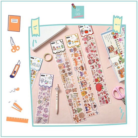 Sticker hình dán sticker dễ thương 35*6 cm