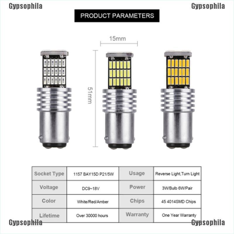 Bóng đèn LED 1157 Canbus P21W/5W Bay15D 45 Led Smd 4014 12V