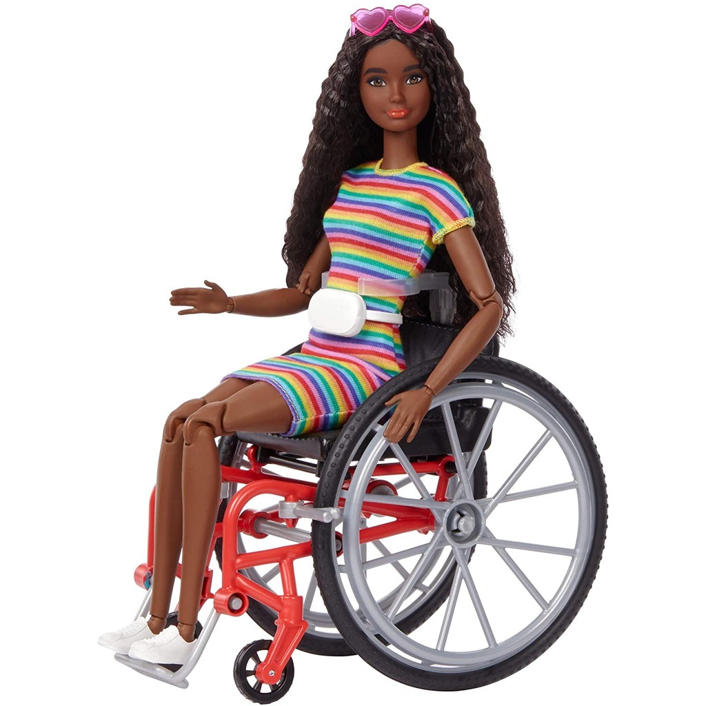 Búp Bê Barbie Fashionista 166 Xe Lăn Wheelchair