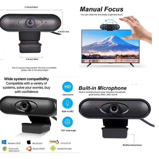 Webcam Rc34 Full Hd 1080p Tích Hợp Mic Cho Pc Laptop Tv Full Uyqh | BigBuy360 - bigbuy360.vn