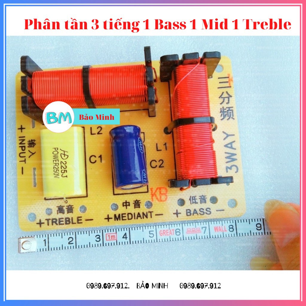 MẠCH PHÂN TẦN LOA 3 ĐƯỜNG TIẾNG HX328 - DÙNG 1 BASS 1 MID 1 TREBLE