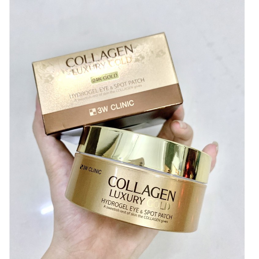 Hộp mặt nạ mắt tinh chất vàng Collagen Luxury Gold Hydrogel Eye.