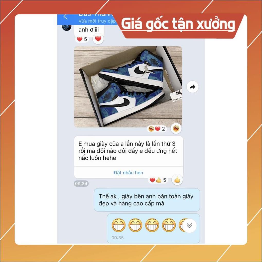 [FreeShip+ Hàng Xịn] Giày Thể Thao, Giày Sneaker JD1 Jordan Xanh Loang Cổ Cao Nam Nữ