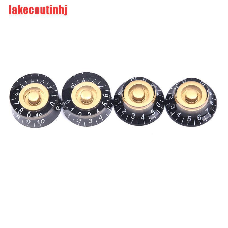 {lakecoutinhj}4pcs Electric Guitar Volume Tone Knob Top Hat Straight Guitar Speed Control Knob NTZ