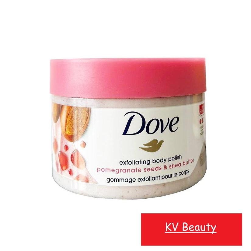 Kem tẩy da chết Dove hũ lớn 298g Bản Mỹ Tẩy da chết toàn thân Dove Exfoliating Body Polish - Xuất xứ Mỹ