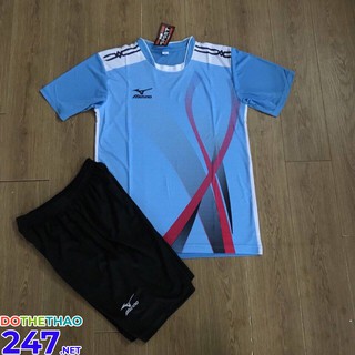 Áo bóng chuyền chính hãng Mizuno màu xanh ngọc mã BC13