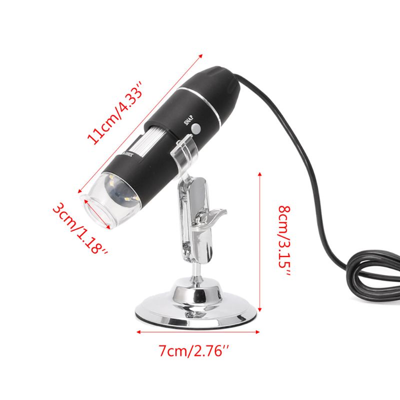 Kính hiển vi kỹ thuật số Shas 1600X USB 8LED kèm giá đỡ
