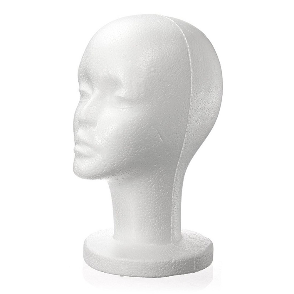Mô hình đầu mannequin nữ dùng cho trưng bày tóc giả bằng mút tiện dụng