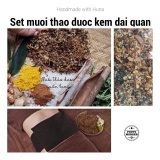 Muối thảo dược chườm bụng sau sinh
