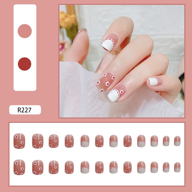 [Sshiny B &amp; s] Hộp 24 Móng Tay Giả/ Hộp Gel Có Sẵn Thời Trang, Thời Trang, Chống Thấm Nước, Nhiều Mẫu Khác Nhau Để Chọn Lựa