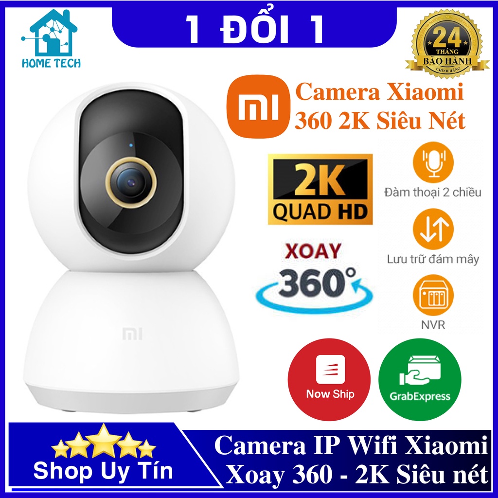 Camera Wifi Xiaomi 360 2K (BHR4457GL) Chính Hãng - Xoay 4 chiều, cảnh báo chuyển động, Camera xoay 360