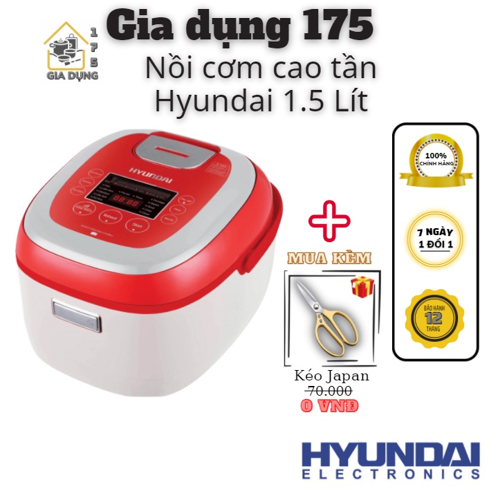 Nồi cơm điện cao tần,nồi điện Hyundai HDE 2202W/R Dung tích 1.5L, Bảo hành 12 tháng 1 đổi 1 trong 7 ngày