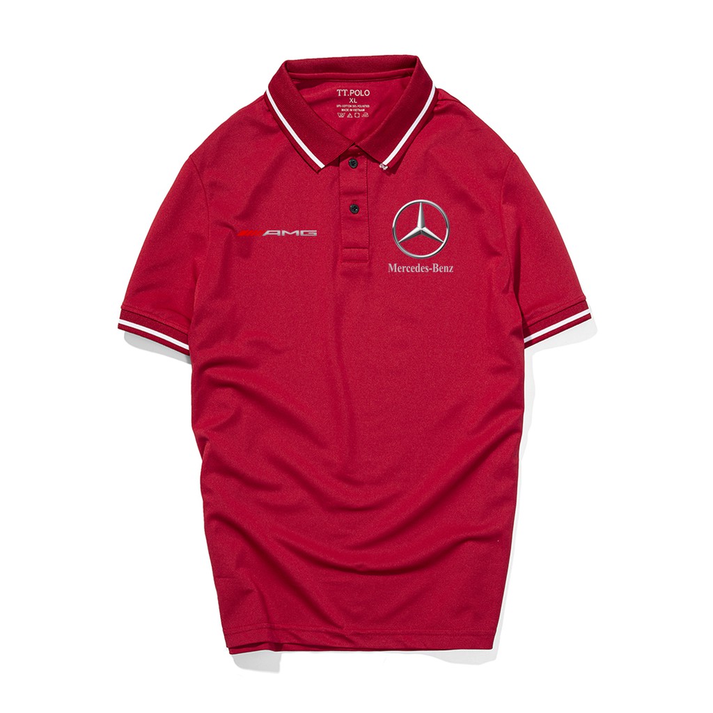 Áo Polo nam Mercedes, áo thun nam có cổ,  in hình logo hãng xe Mercedes - Benz đẳng cấp, thời trang, Nhật Duy Store