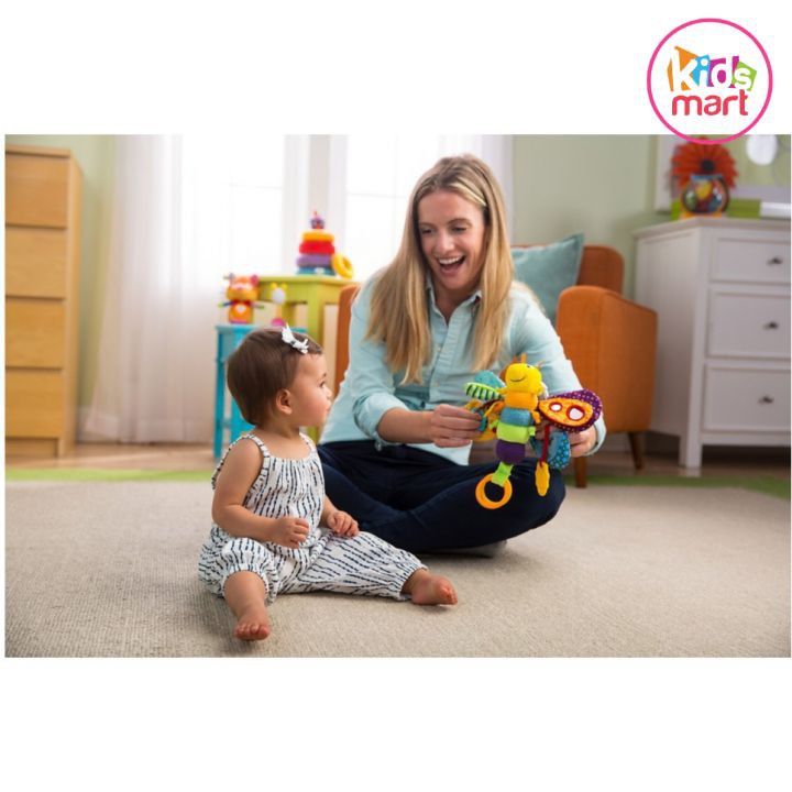 Đồ Chơi An Toàn Thú Bông Đom Đóm Cho Phát Triển đa Giác Quan cho bé- Nhồi Bông Treo Nôi Cũi Xe Đẩy Lamaze by TOMY