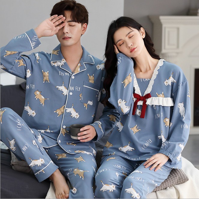 SET ĐỒ ĐÔI NAM NỮ, ĐỒ ĐÔI PIJAMA style Hàn Quốc - Shop Thủy Bông