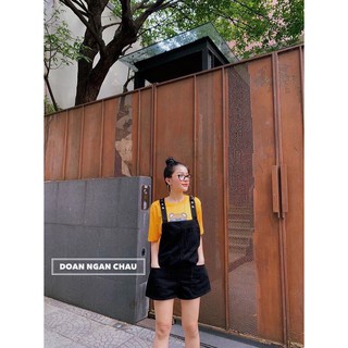 Quần yếm jean nữ ngắn ống rộng Quảng Châu MSHA 2021