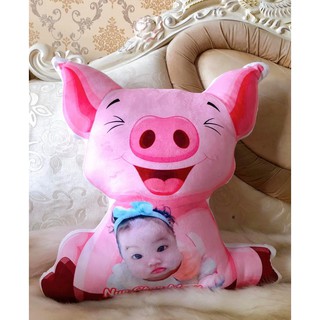 Chú heo cười nhồi bông in hình