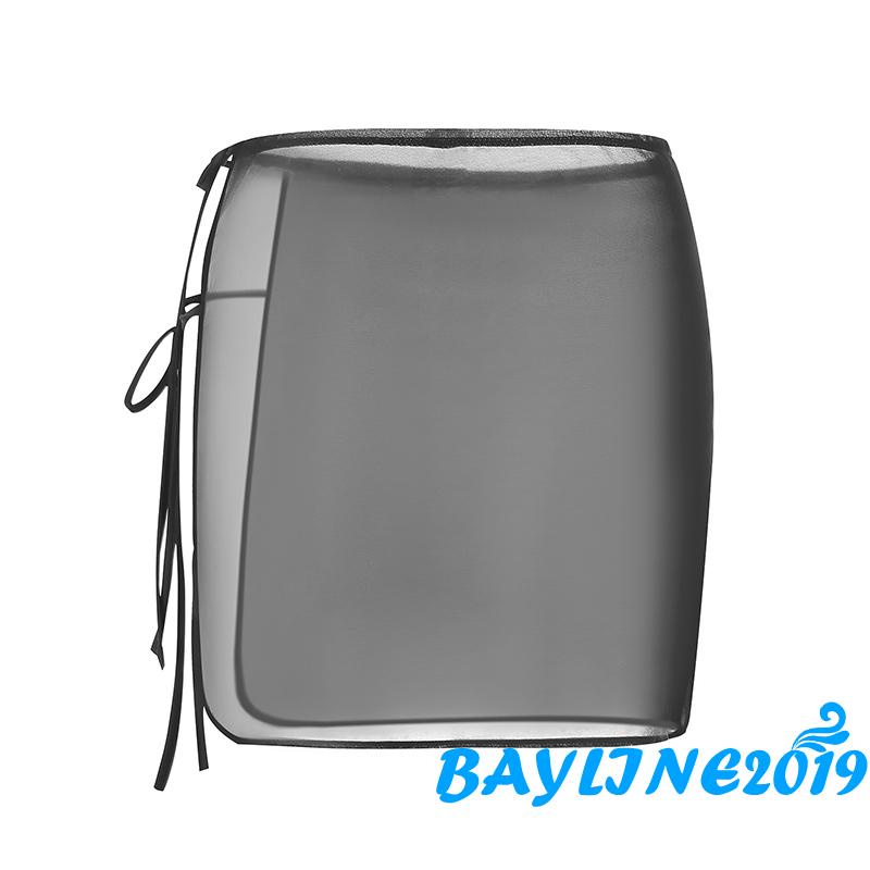 Bay-chân Váy Mini Lưng Cao Phối Ren Màu Trơn Xuyên Thấu Thời Trang Mùa Hè Dành Cho Bạn Nữ Mặc Đi Biển Mùa Hè Màu Trắng/Đen S/M/L/XL
