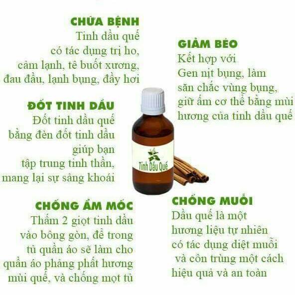 Tinh Dầu Quế Nguyên Chất Hoa NénTinh dầu xông phòng, khử mùi, đuỗi muỗi hiệu quả