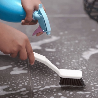 2pcs Multi-functional Bathroom Tile Durable Kitchen Household Long Handle Easy Use Corners Storage Hole Cleaning Brush