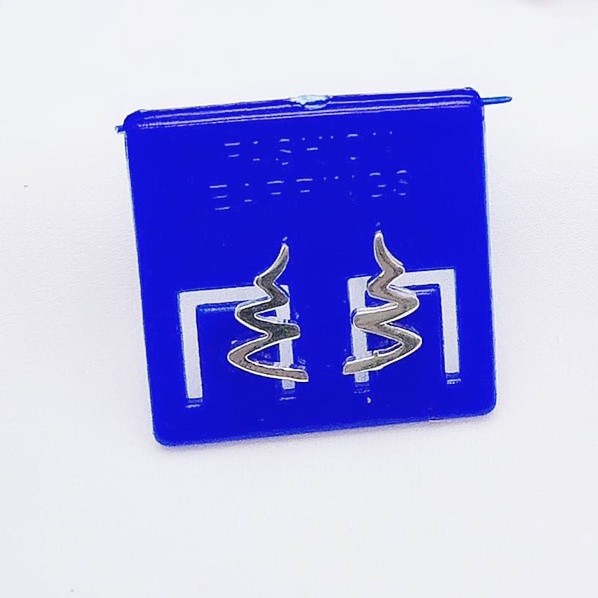 Bông Tai Bạc Gợn Sóng - Minh Canh Jewelry