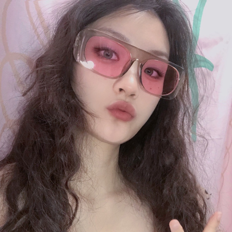 Kính Mát Vuông TR90 Chống Tia UV Màu Kẹo Phong Cách Hip Hop Thời Trang