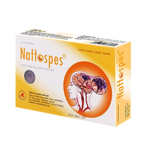 Nattospes - Hỗ trợ hồi phục sau tai biến mạch máu não do tắc mạch (Hộp 30 viên)