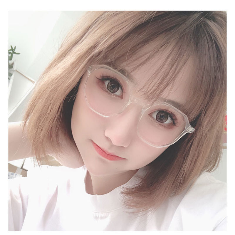 Mắt kính cận -1.0~6.0 Kính cận gọng đa giác trong suốt chống ánh sáng xanh thời trang/gọng kính cận nữ nam/gọng kính nhựa dẻo