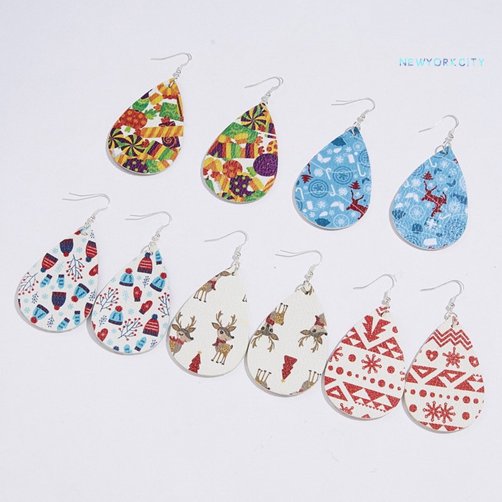 Khuyên Tai Hình Hoa Tuyết Tuần Lộc Giáng Sinh Đáng Yêu