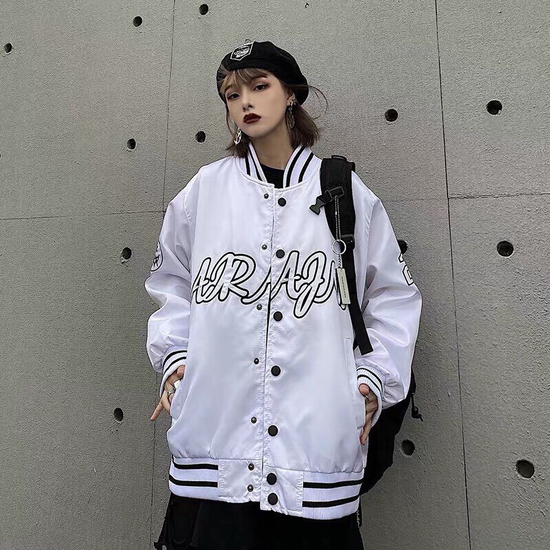 [Mã 12FASHIONSALE1 giảm 10K đơn 50K]  Áo khoác bomber dù unisex form rộng 2 lớp 28 nam nữ LANA FASHION