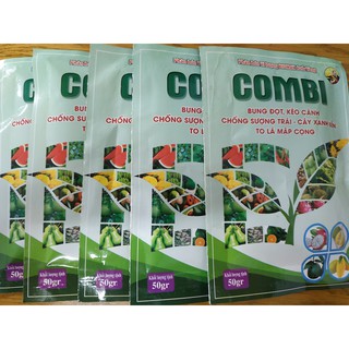 Combo 5 gói phân bón COMBI bổ sung trung vi lượng thiết yếu cho cây - gói 50 gram