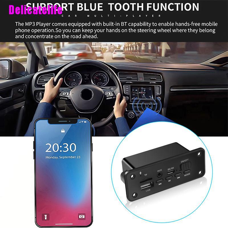 Bảng mạch giải mã loa Bluetooth 5.0 MP3 2x3W chuyên dụng cho xe hơi