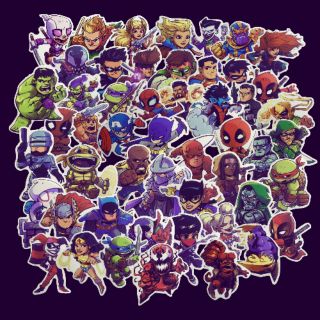 Sticker Siêu Anh Hùng Marvel, DC dán mũ bảo hiểm, laptop,...
