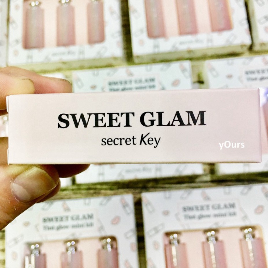 Son Dưỡng Có Màu Sweet Glam Tint Glow Secret Key Pure Red - Son Dưỡng Sweet Glam Màu Đỏ Cam H24