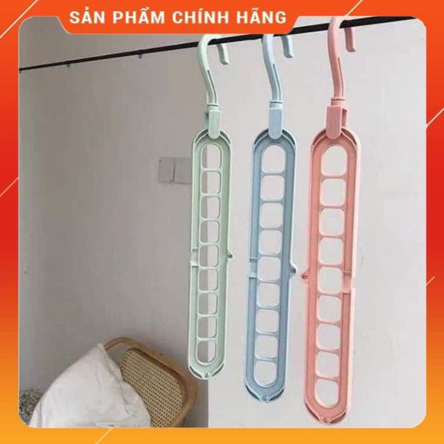 [ HÀNG SIÊU TỐT] Móc 9 lỗ treo quần áo đa năng gấp gọn