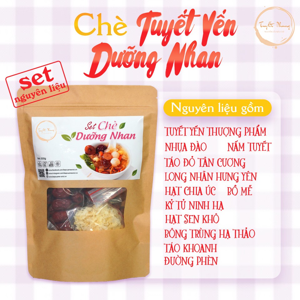 [Now Ship] Set Chè Dưỡng Nhan Tuyết Yến ( SET LỚN ) Tặng Kèm Công Thức Nấu - TUYẾT NHUNG | BigBuy360 - bigbuy360.vn
