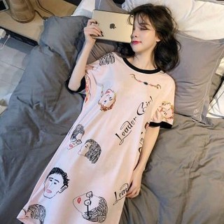 Váy ngủ dáng xuông váy ngủ hoạt hình cute