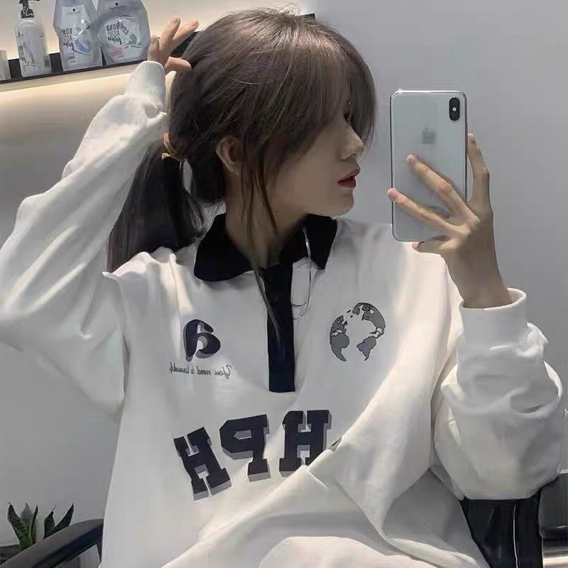 Áo polo dài tay AHPH chất nỉ bo dầy dặn from unisex dưới 65kg mặc được, cổ bo dệt