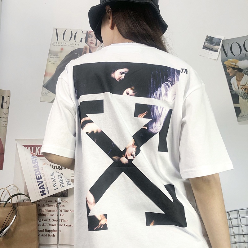 Áo Thun Cotton Ngắn Tay In Logo OFF Hợp Thời Trang