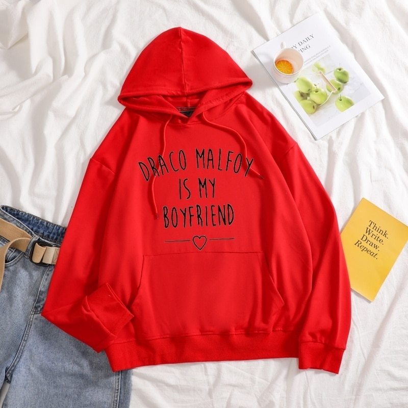 Áo Hoodie cotton Tay Dài In Chữ Draco Malfoy is My Boyfriend 2021 | BigBuy360 - bigbuy360.vn