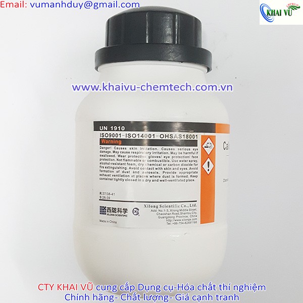 Calcium oxide CAS 1305-78-8 CaO lọ 500g canxi oxit TINH KHIẾT