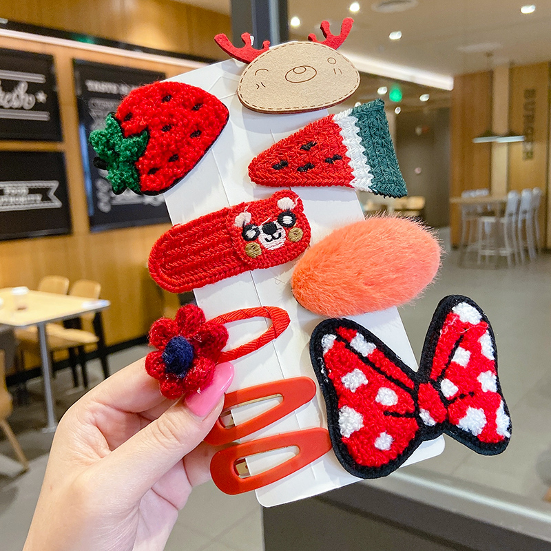 Set Kẹp Tóc Dễ Thương Phong Cách Hàn Quốc 2020 Dành Cho Bé