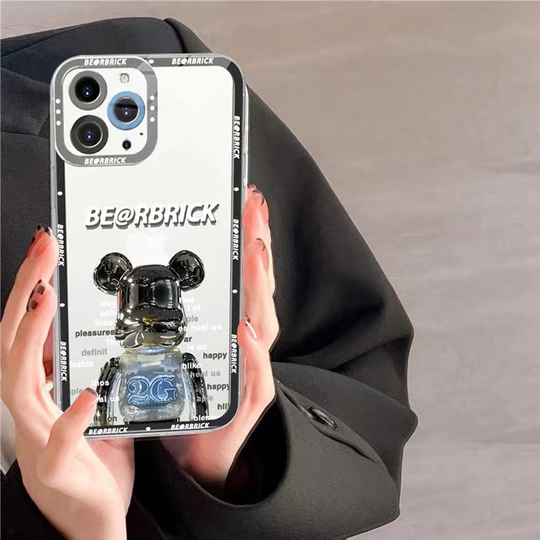 Ốp Điện Thoại TPU Silicon Mềm Chống Sốc Hình Gấu Sang Trọng Thời Trang Cho iPhone 11 12 13 Pro Max Mini XR X 6 6S 7 8 Plus XS Max