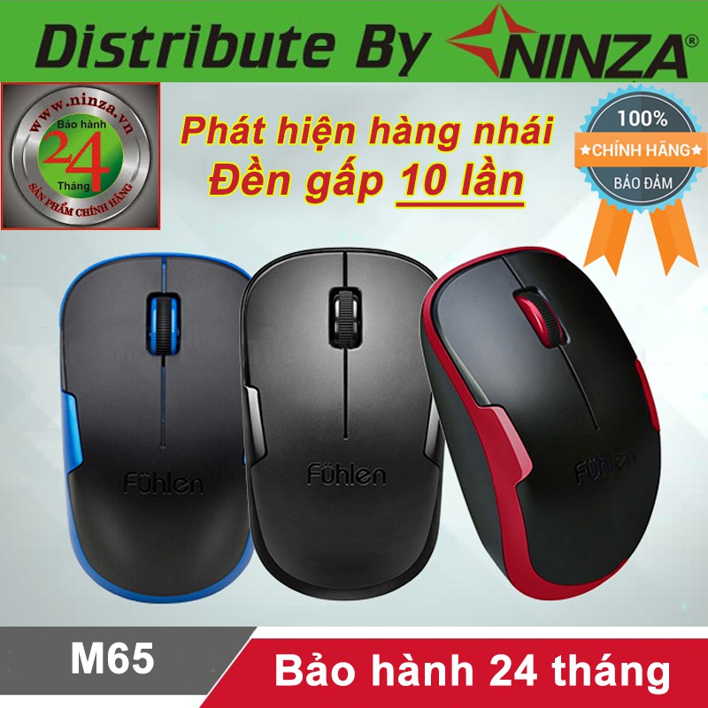 Chuột không dây Fuhlen M65 [Ninza Bảo hành 24 tháng] ♥️Freeship♥️ Chuột máy tính không dây Fuhlen M65 - Fuhlen A06G A09B