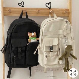 (Sẵn đen) Balo Ulzzang unisex đi học/du lịch dày dặn
