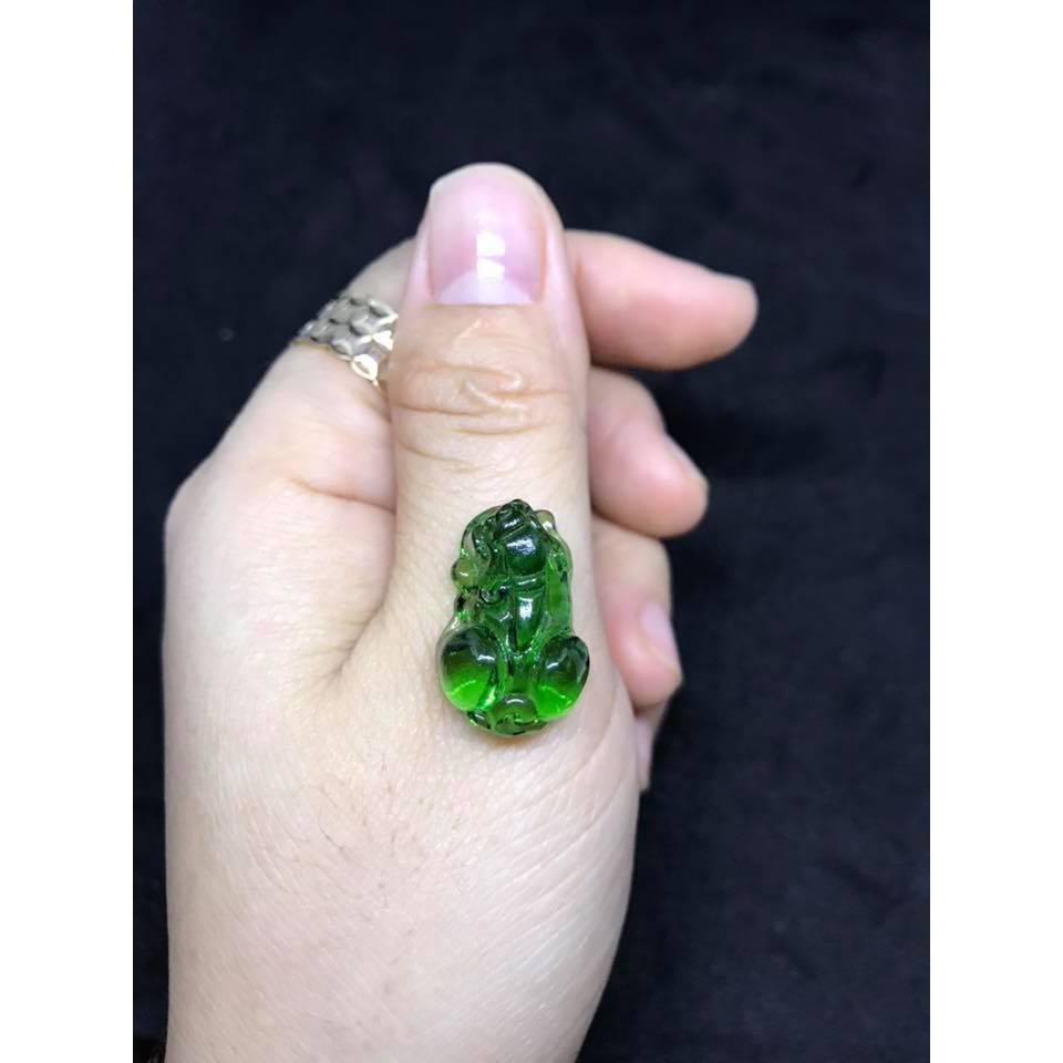 MẶT TỲ HƯU MAY MẮN TÀI LỘC Đ.Á PHONG THỦY XANH LÁ